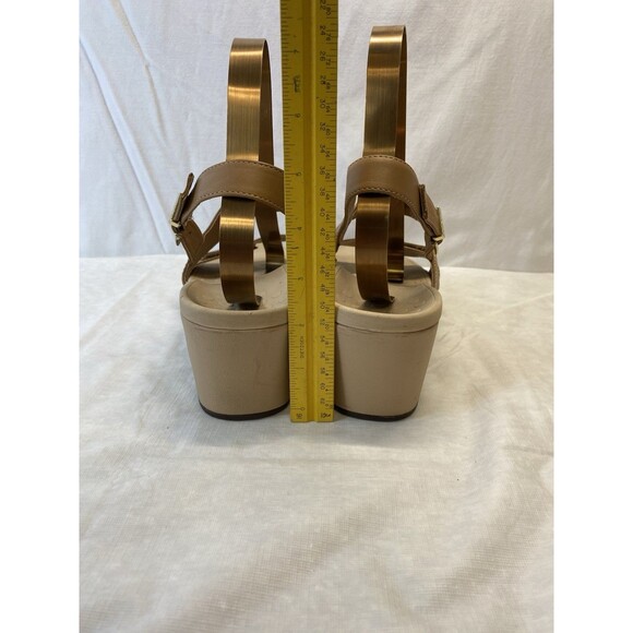 VIONIC Lovell LEATHER Wedge Women’s 11 ADJUSTABLE STRAP Sandals Festival Beachy - Picture 4 of 8